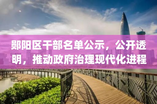 鄖陽(yáng)區(qū)干部名單公示，公開(kāi)透明，推動(dòng)政府治理現(xiàn)代化進(jìn)程