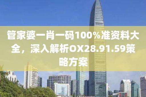 管家婆一肖一碼100%準(zhǔn)資料大全，深入解析OX28.91.59策略方案