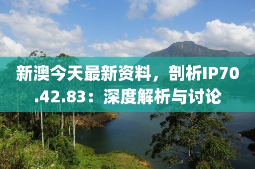 新澳今天最新資料，剖析IP70.42.83：深度解析與討論