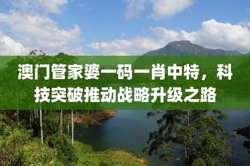 澳門管家婆一碼一肖中特，科技突破推動(dòng)戰(zhàn)略升級(jí)之路