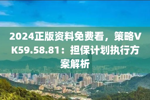 2024正版資料免費(fèi)看，策略VK59.58.81：擔(dān)保計(jì)劃執(zhí)行方案解析