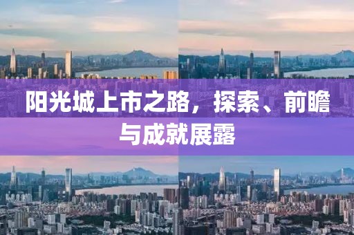 陽光城上市之路，探索、前瞻與成就展露