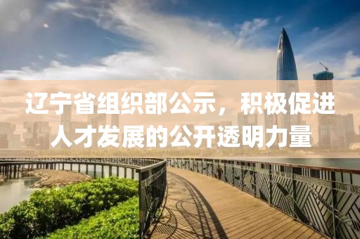 遼寧省組織部公示，積極促進人才發(fā)展的公開透明力量