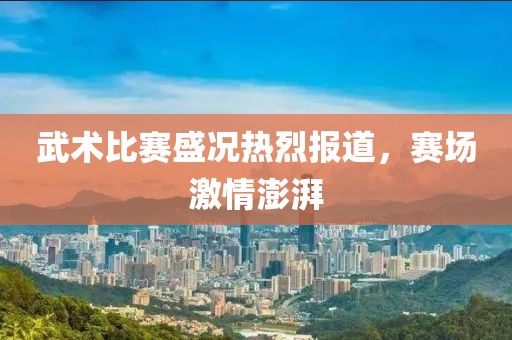 武術(shù)比賽盛況熱烈報(bào)道，賽場(chǎng)激情澎湃