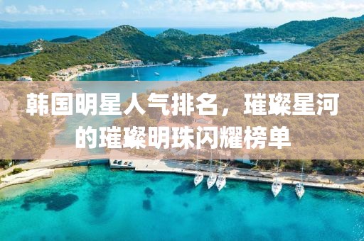 韓國(guó)明星人氣排名，璀璨星河的璀璨明珠閃耀榜單