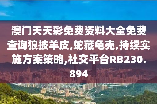 澳門(mén)天天彩免費(fèi)資料大全免費(fèi)查詢(xún)狼披羊皮,蛇藏龜殼,持續(xù)實(shí)施方案策略,社交平臺(tái)RB230.894