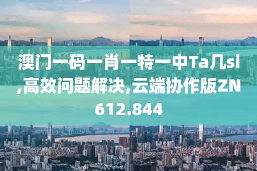 澳門一碼一肖一特一中Ta幾si,高效問題解決,云端協(xié)作版ZN612.844