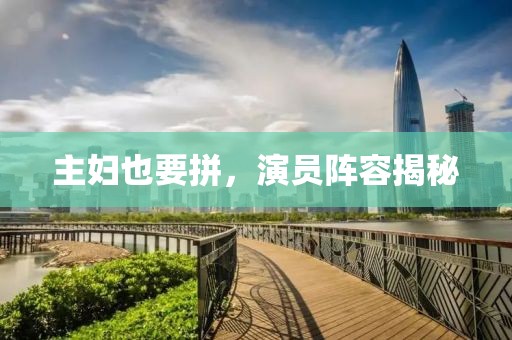 主婦也要拼，演員陣容揭秘