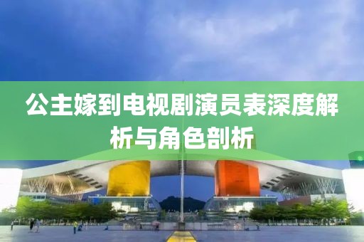 公主嫁到電視劇演員表深度解析與角色剖析