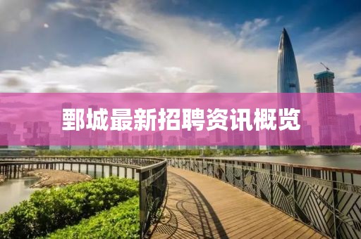 鄄城最新招聘資訊概覽