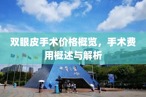 雙眼皮手術(shù)價格概覽，手術(shù)費用概述與解析