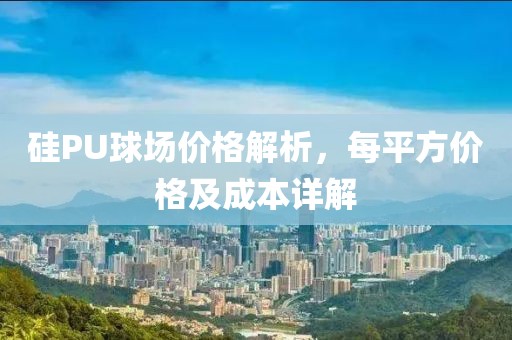 硅PU球場價格解析，每平方價格及成本詳解