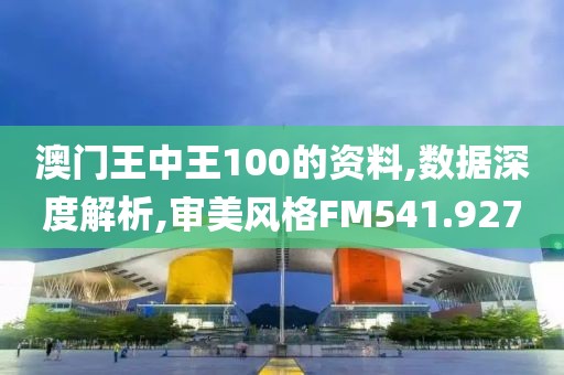 澳門王中王100的資料,數(shù)據(jù)深度解析,審美風(fēng)格FM541.927